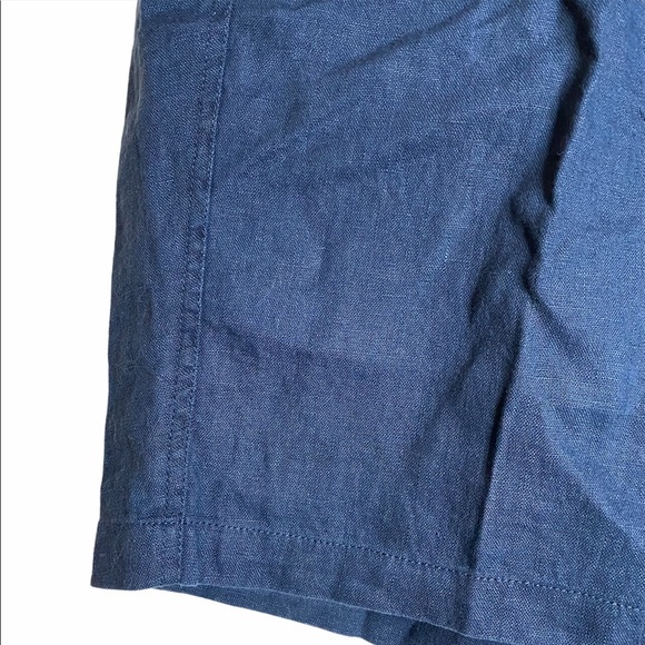 28 Palms Navy Relaxed Fit Linen Shorts Pockets L Large - Picture 7 of 14